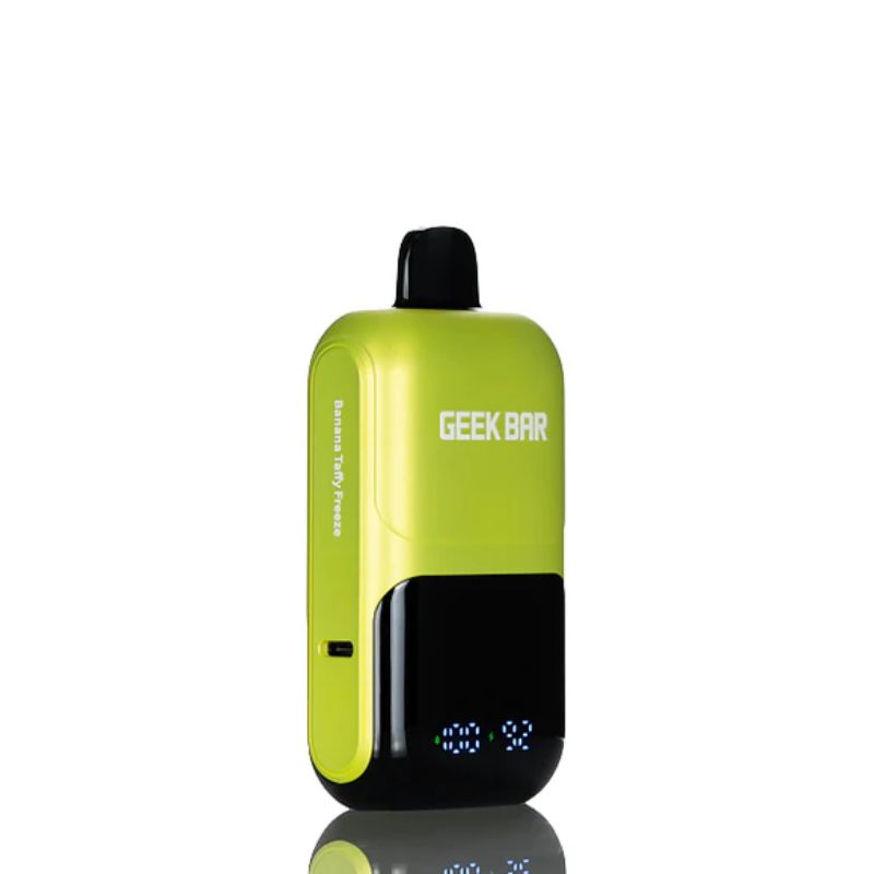 Geek Bar Ice Prince 50K disposable standing upright, photographed on white
