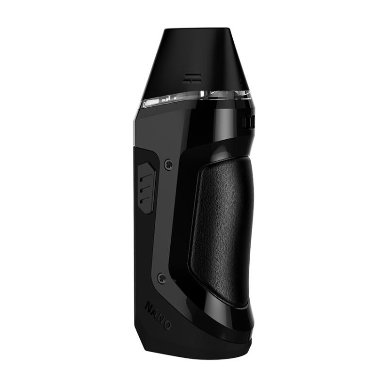 GeekVape Aegis Nano pod system standing upright with its pod installed, photographed for the DirectVape product page