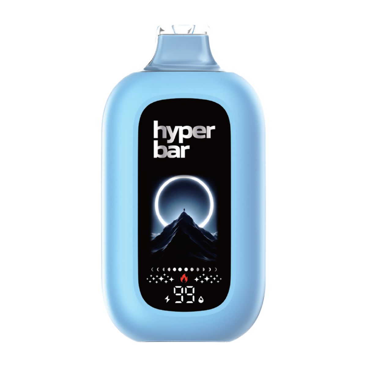 HyperBar MX120K disposable in the Frozen Pina Colada flavor, standing on white