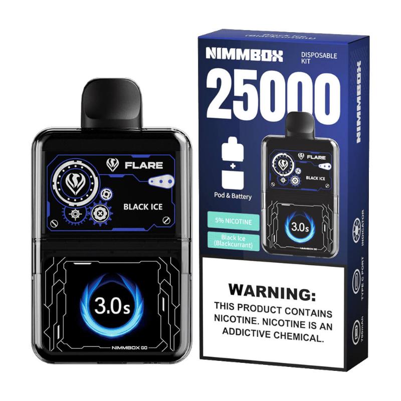 NimmBox Flare 25K kit, rechargeable body with pre-filled pod
