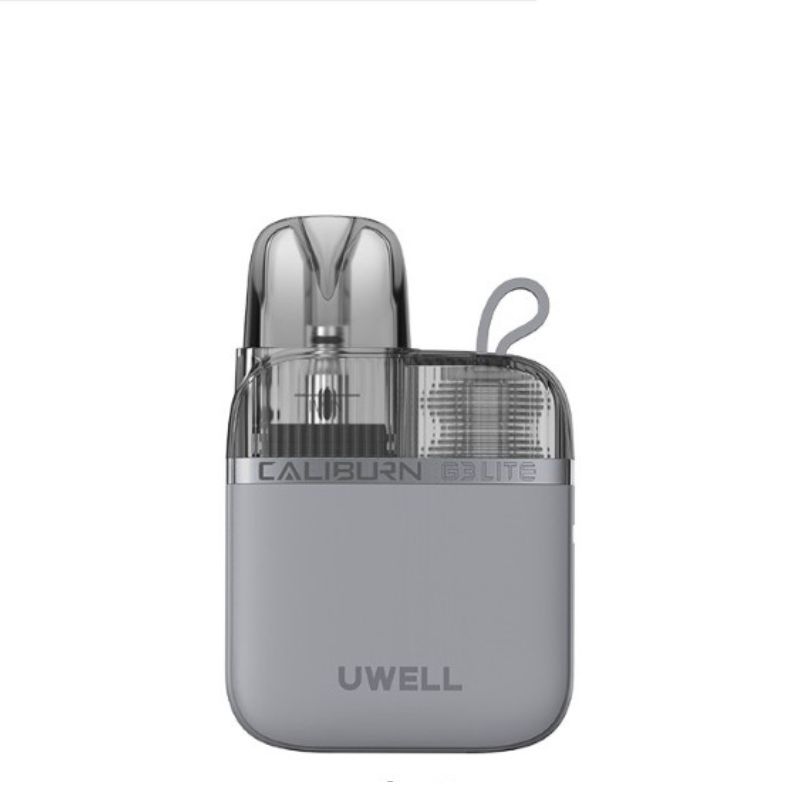 Uwell Caliburn G3 Lite KOKO pod system kit, a squared-off pocket pod device with its cartridge fitted, photographed on white